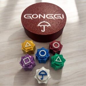 Gonggi Dice Collectors Edition - Double-sided Korean Jacks 공 - with Case